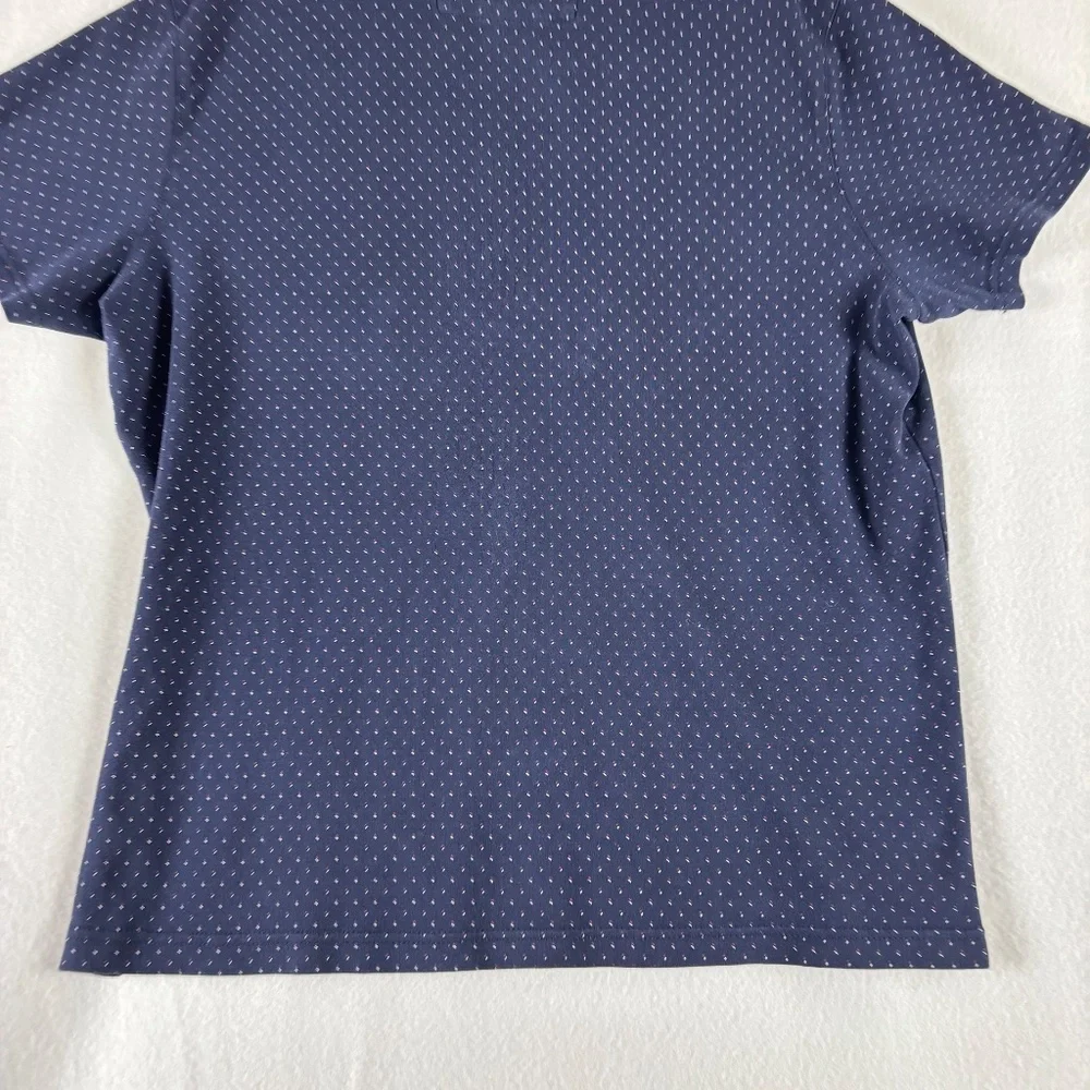 Banana Republic Dress Polo Shirt, Blue with White, Red Specks,  Men's, Size XL - Picture 8 of 11
